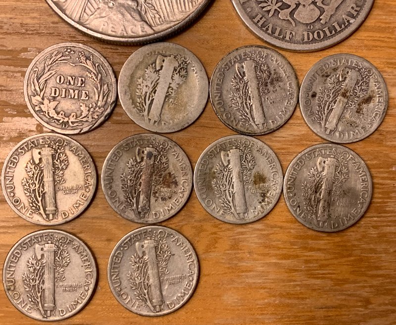 My-Uncle-Gave-Me-These-For-Christmas-Yesterday!-Peace-Dollar,-Barber-Half-Dollar,-And-Mercury-Dimes